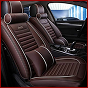 Kia Seltos 2023 PU leatherate Seat Cover - Coffee & White