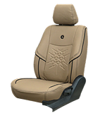Honda Amaze Venti 2 Perforated Art Leather Car Seat Cover - Beige
