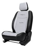 Nubuck Patina Leather Feel Fabric Airbag Friendly Car Seat Cover Beige
