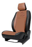 Maruti Brezza Oval Plus Bucket Fit Art Leather Car Seat Cover- Grey
